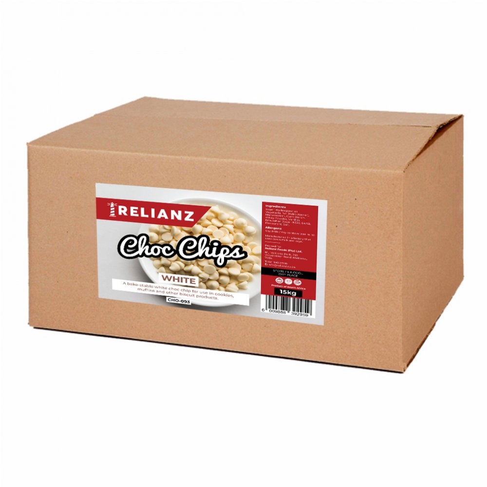 Choc Chips White Relianz 15kg