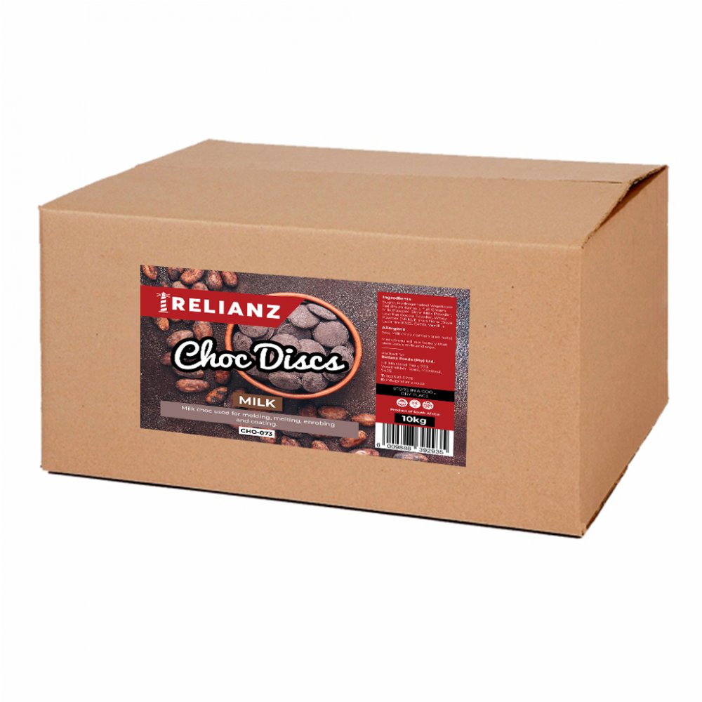 Choc Discs Milk Coating Relianz 10kg