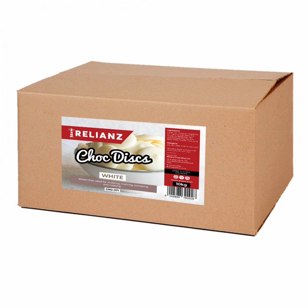 Choc Discs White Coating Relianz 10kg