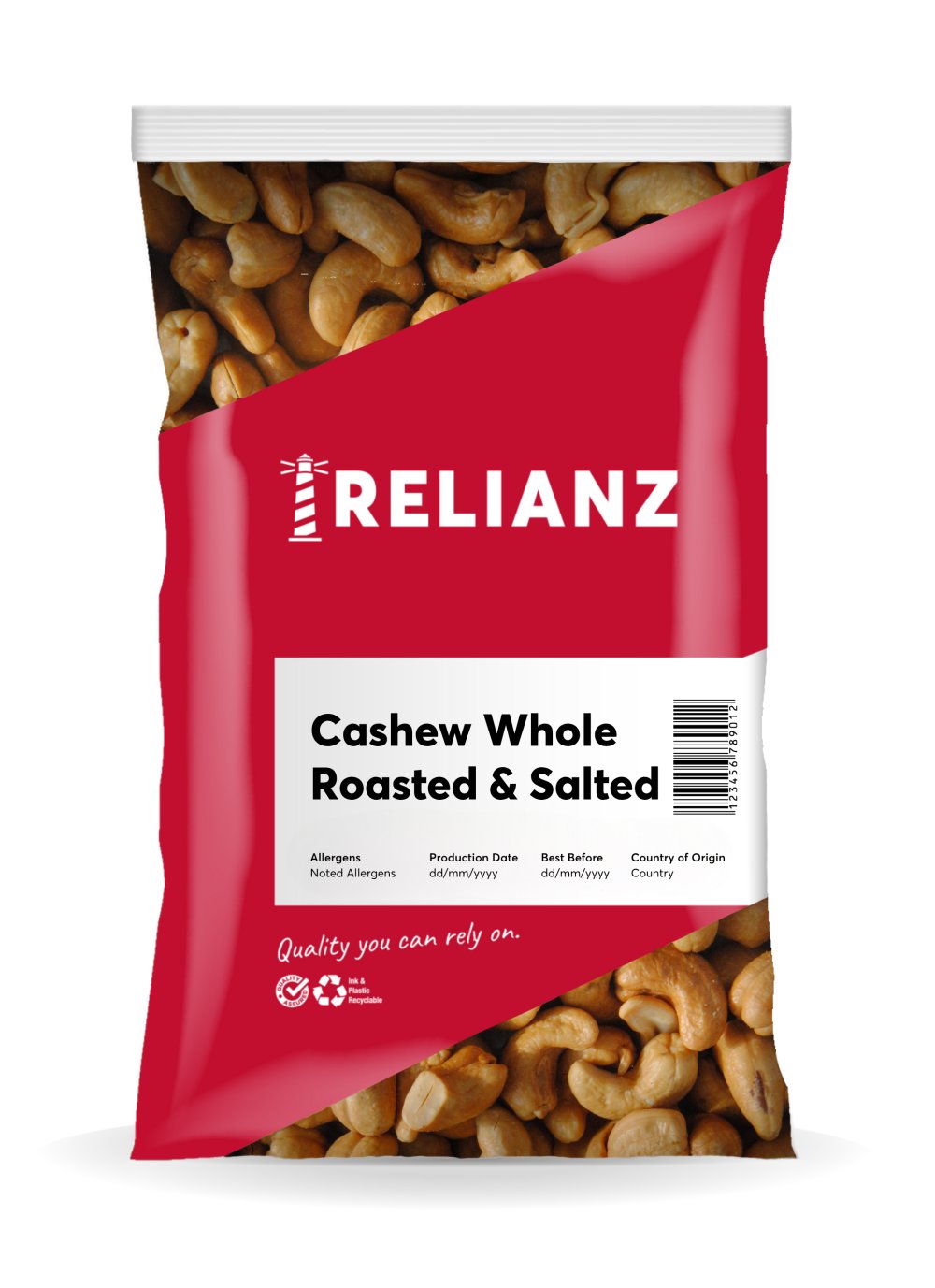 Cashew Whole Roasted & Salted 1kg