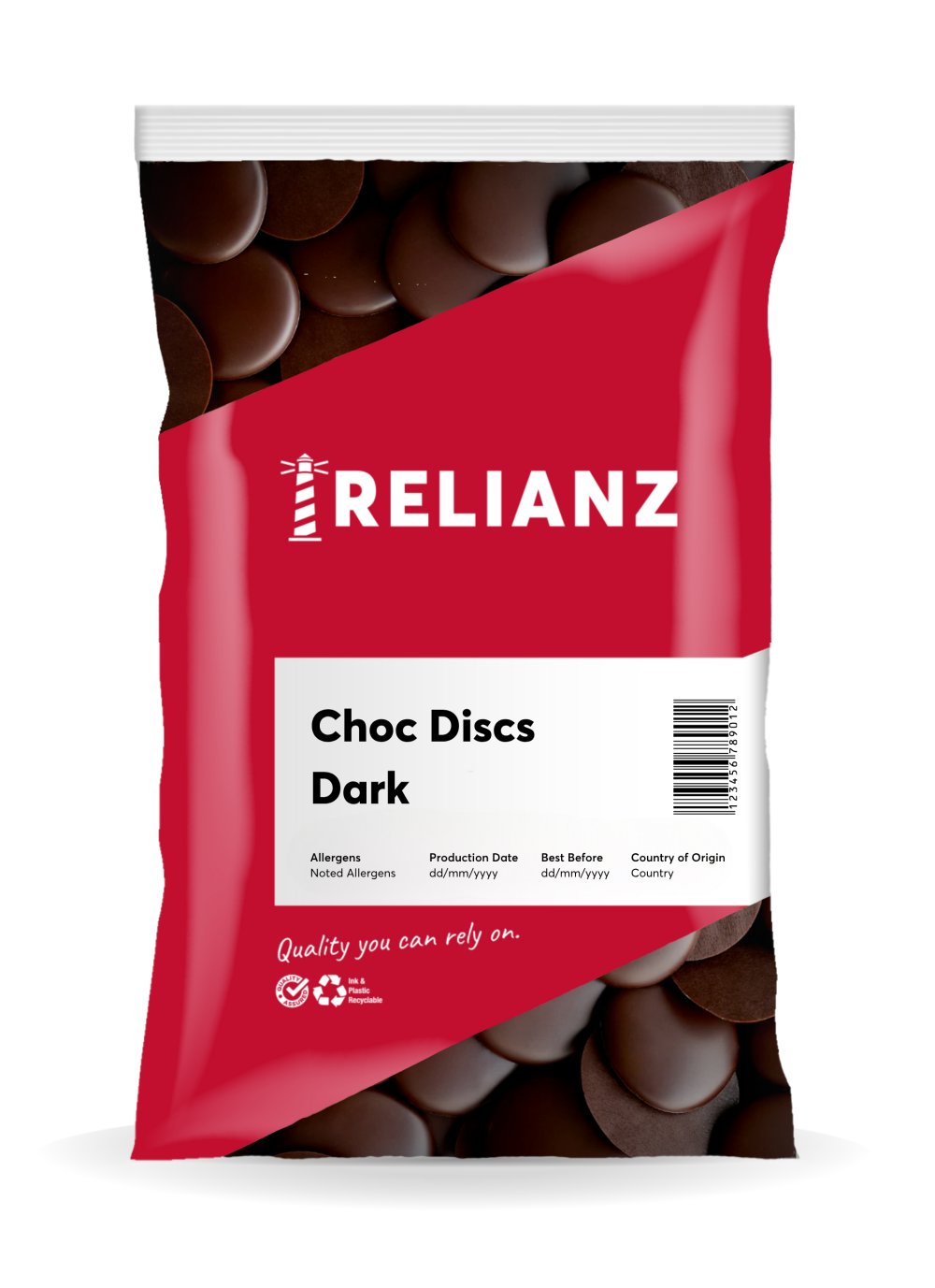 Choc Discs Dark Coating 1kg