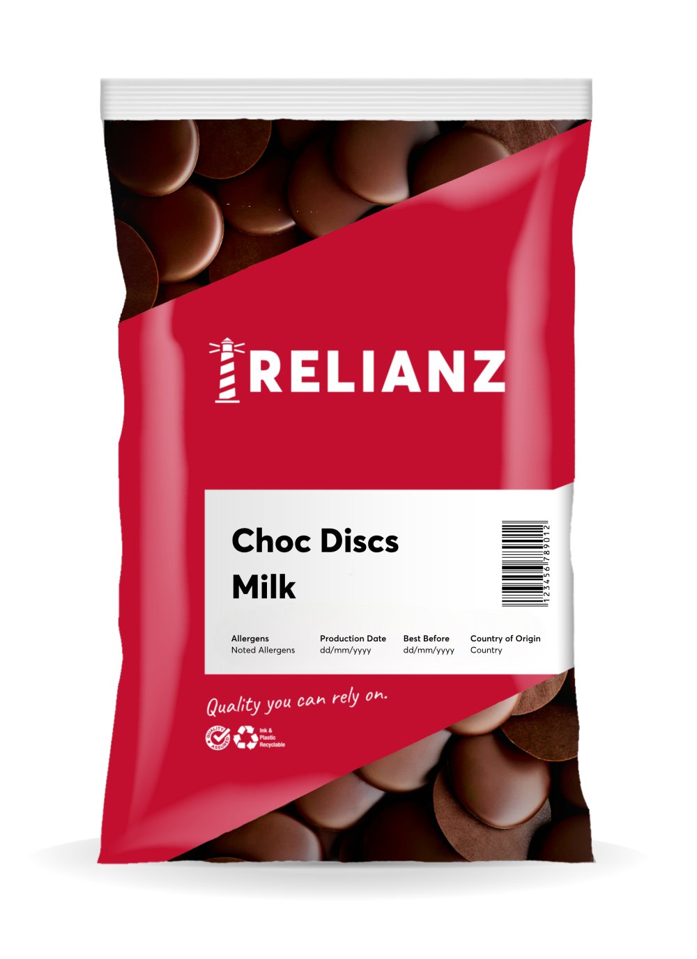 Choc Discs Milk Coating
