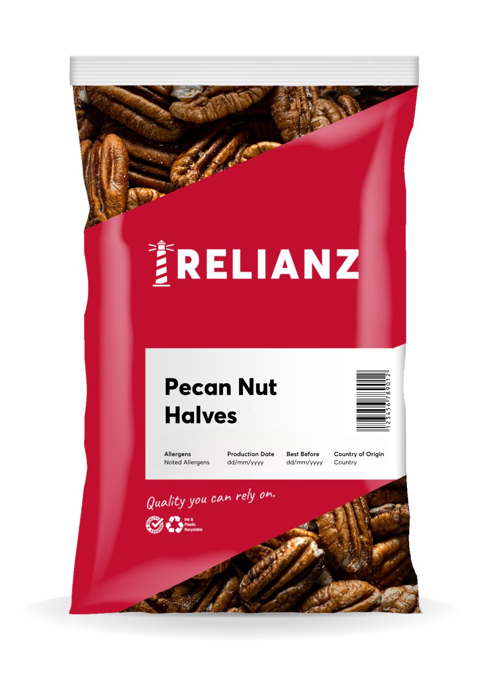 Pecan Nut Halves Plain/Raw — Pecan Nuts — RELIANZ